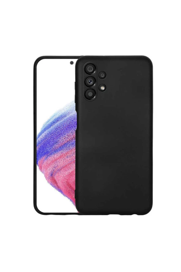 Galaxy A23 Ile Uyumlu Kılıf Mara Silky Termoplastik Kılıf Siyah - Resim 3