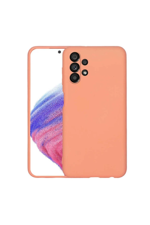 Galaxy A23 Ile Uyumlu Kılıf Mara Silky Termoplastik Kılıf Turuncu - Resim 3