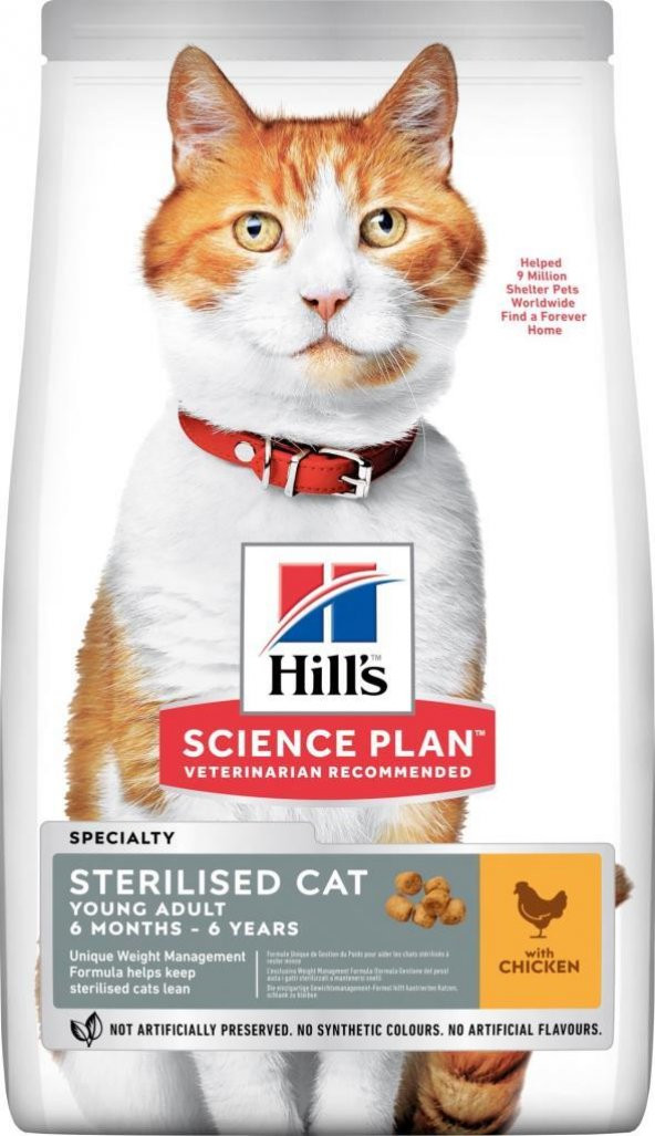 Hills Science Plan Tavuklu Kısırlaştırılmış Kedi Maması 8+2 Kg