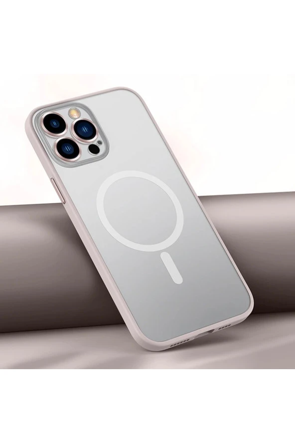 Iphone 13 Ile Uyumlu Şeffaf Renkli Transparan Chatoyant Magsafe Uyumlu Kılı Rosegold ürün görseli