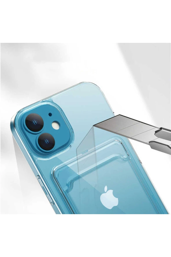 Iphone 13 Pro Max Ile Uyumlu Şeffaf Kartlık Thunder Kapak - Resim 3