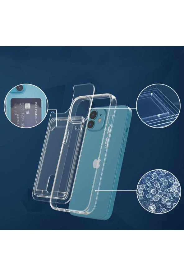 Iphone 13 Pro Max Ile Uyumlu Şeffaf Kartlık Thunder Kapak - Resim 4