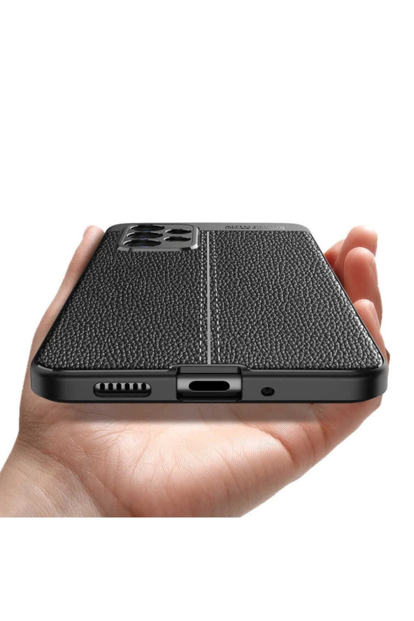 Galaxy A33 5g Ile Uyumlu Kılıf Niss Silikon Deri Görünümlü Lacivert - Resim 4