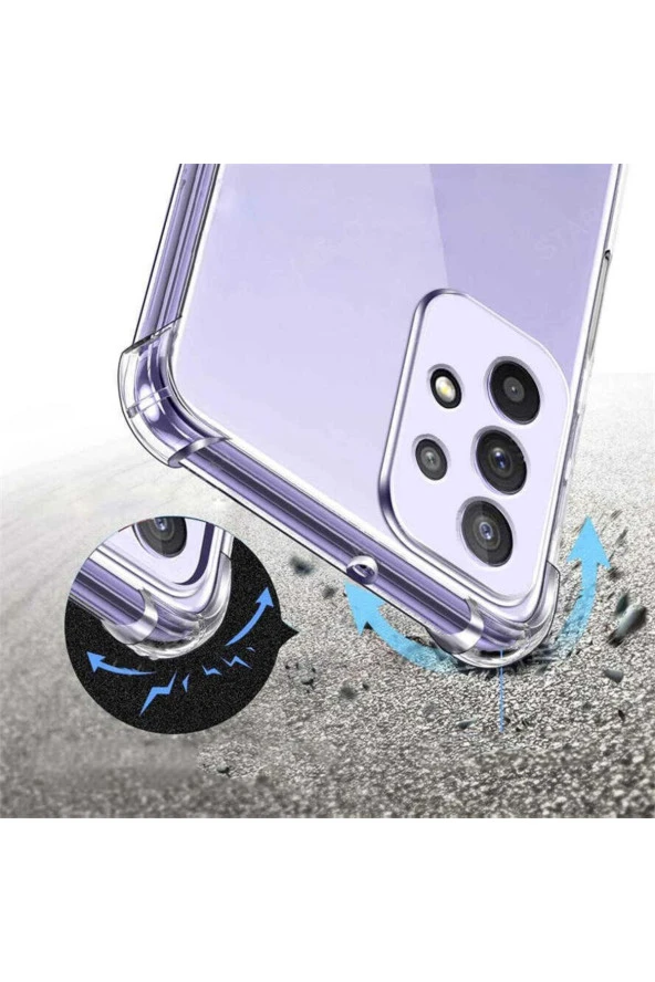 Galaxy A33 5g Ile Uyumlu Kılıf Kamera Korumalı Clear Anti-shock Sert Arka Kapak Şeffaf - Resim 4