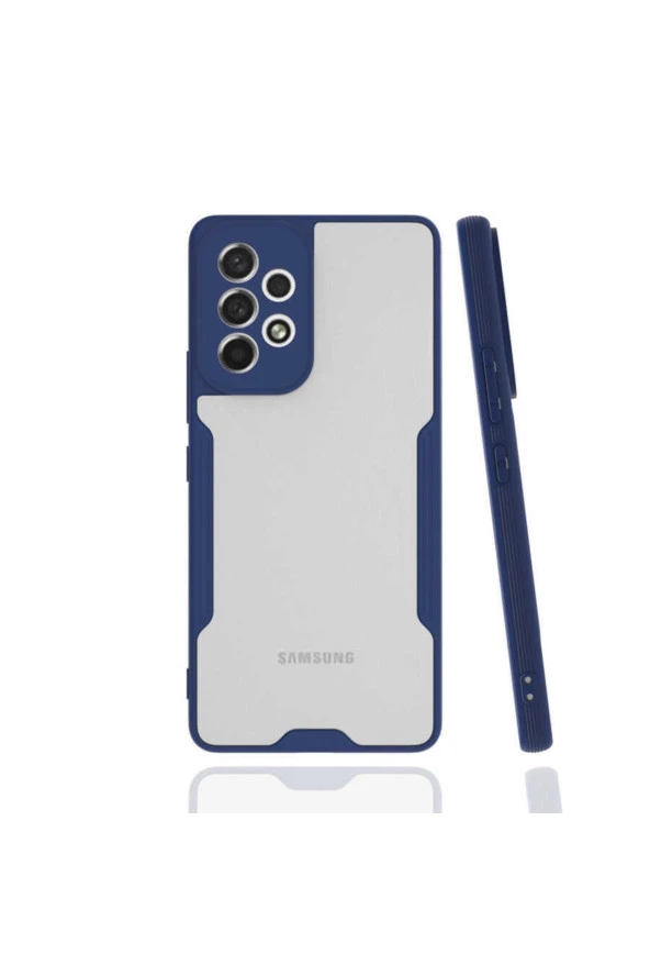 Galaxy A33 5g Ile Uyumlu Kılıf Renkli Kenar Perfe Tpu Silikon Lacivert - Resim 4