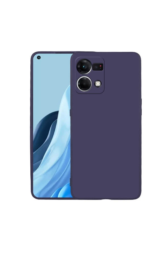 Oppo Reno 7 4g Ile Uyumlu Kılıf Premier Silikon Kapak Lacivert