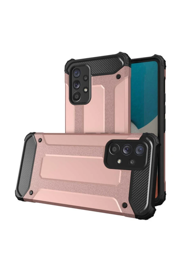 Galaxy A33 5g Ile Uyumlu Kılıf Shockproof Zırh Koruma Rosegold ürün görseli