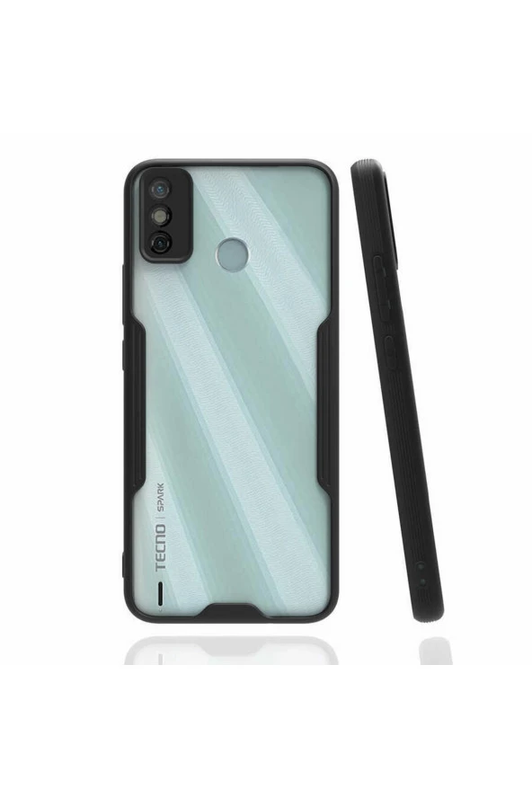 Tecno Spark 7t Ile Uyumlu Kılıf Renkli Kenar Perfe Tpu Silikon Siyah ürün görseli