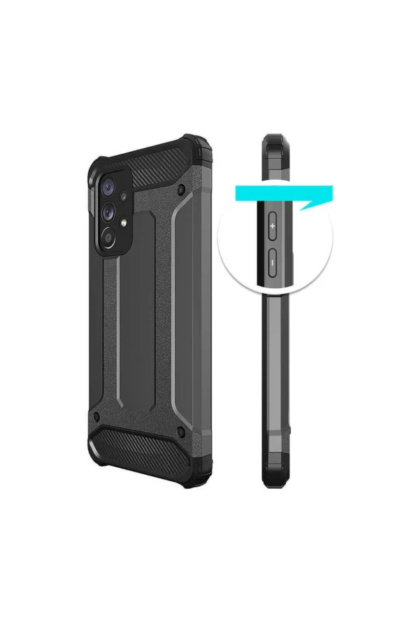 Galaxy A33 5g Ile Uyumlu Kılıf Shockproof Zırh Koruma Gri - 3