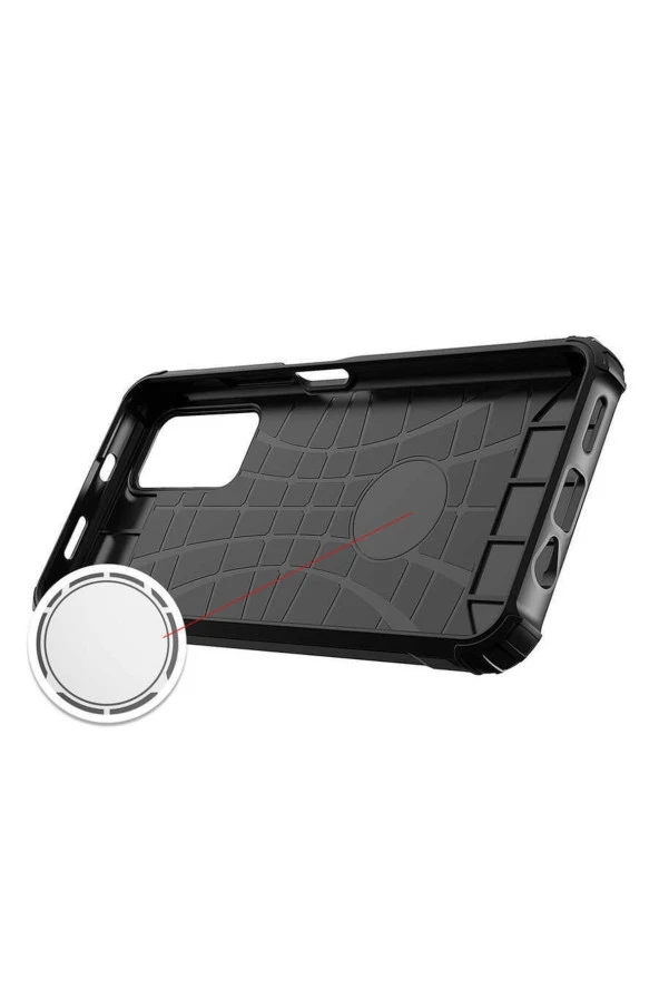 Xiaomi Redmi Note 11t 5g Ile Uyumlu Kılıf Shockproof Zırh Koruma Siyah - Resim 3