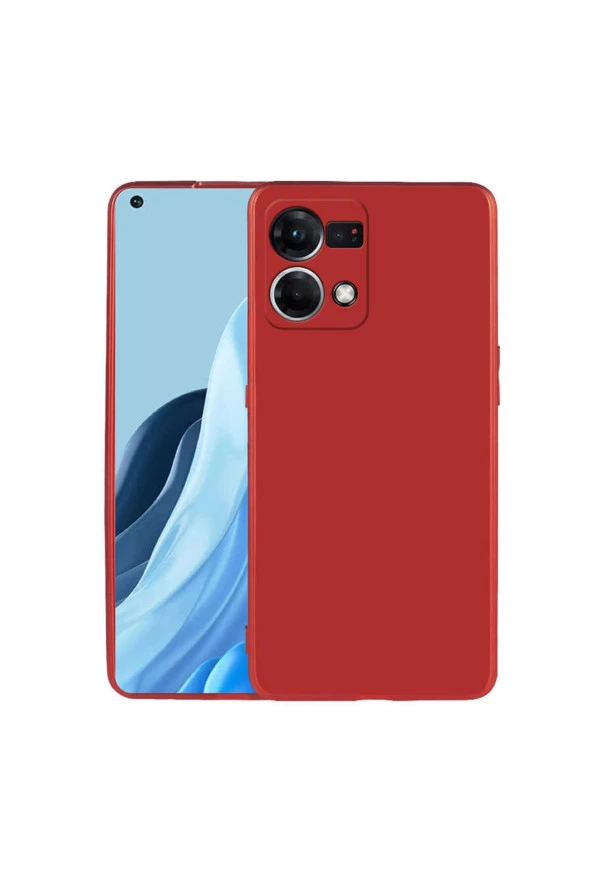 Oppo Reno 7 4g Ile Uyumlu Kılıf Premier Silikon Kapak Kırmızı