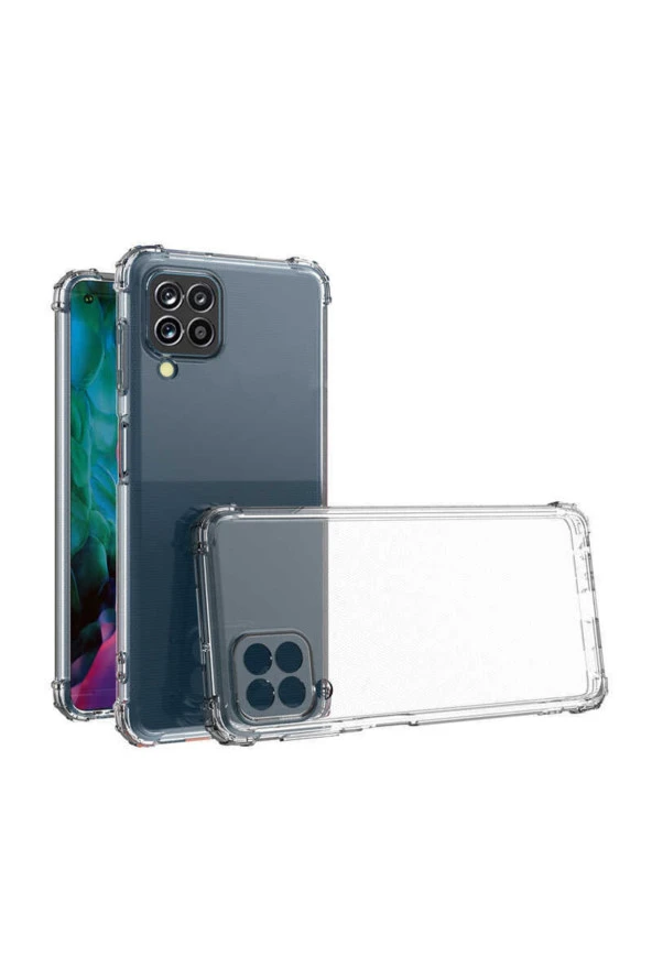 Galaxy M33 Ile Uyumlu Kılıf Kamera Korumalı Clear Anti-shock Sert Arka Kapak Şeffaf ürün görseli