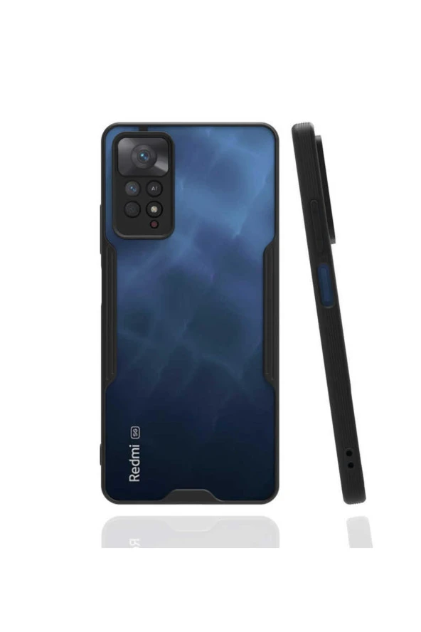 Xiaomi Redmi Note 11 Pro 5g Ile Uyumlu Kılıf Renkli Kenar Perfe Tpu Silikon Siyah - Resim 4