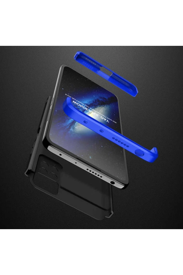 Xiaomi Redmi Note 11 Pro 5g Ile Uyumlu Kılıf Soft Hard Koruma Ays Siyah-mavi - Resim 2