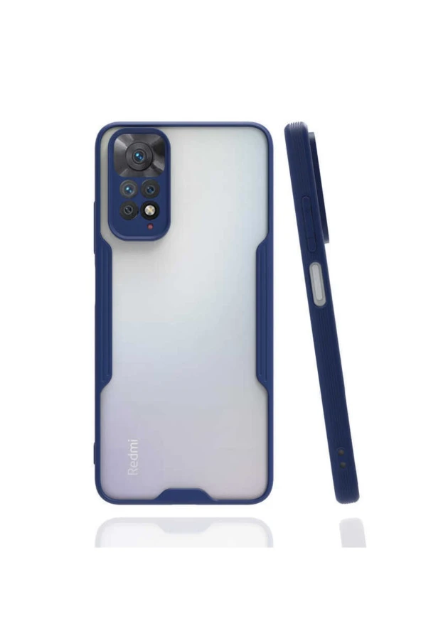 Xiaomi Redmi Note 11s Ile Uyumlu Kılıf Renkli Kenar Perfe Tpu Silikon Lacivert - Resim 4