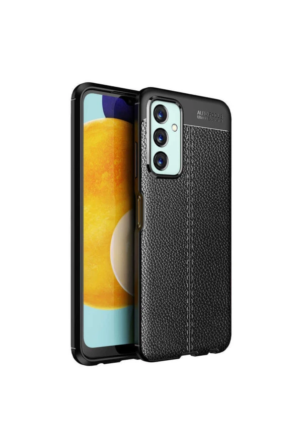 Galaxy M23 Ile Uyumlu Kılıf Niss Silikon Deri Görünümlü Siyah ürün görseli