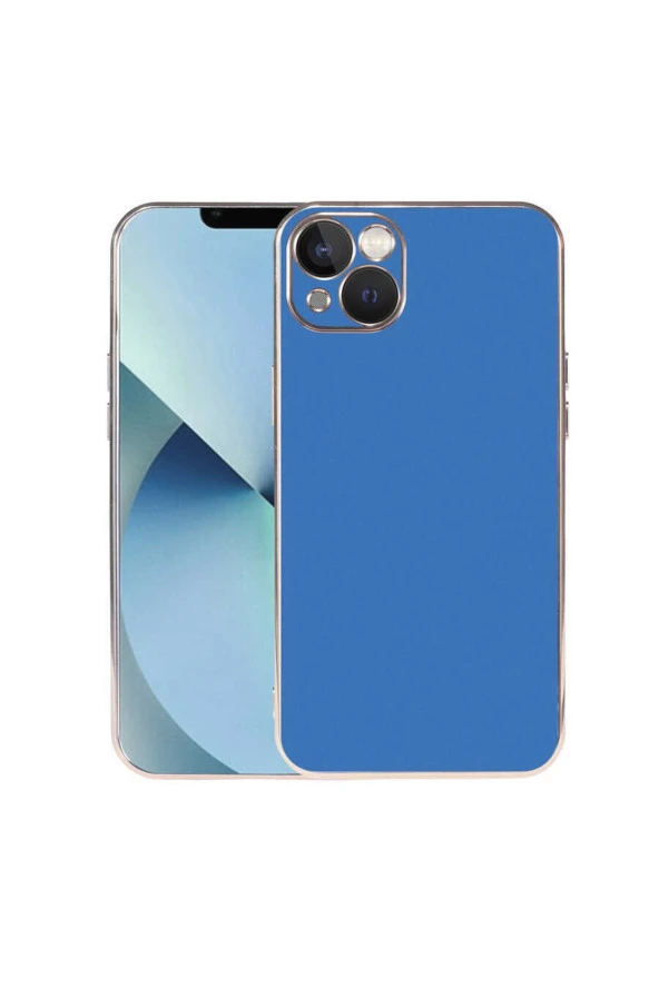 Iphone 13 Ile Uyumlu Kılıf Kamera Korumalı Parlak Renk Tasarımlı Emollient Kılıf Siyah - Resim 3