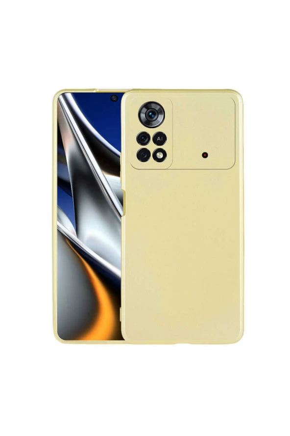Xiaomi Poco M4 Pro 4g Ile Uyumlu Kılıf Premier Silikon Kapak Gold