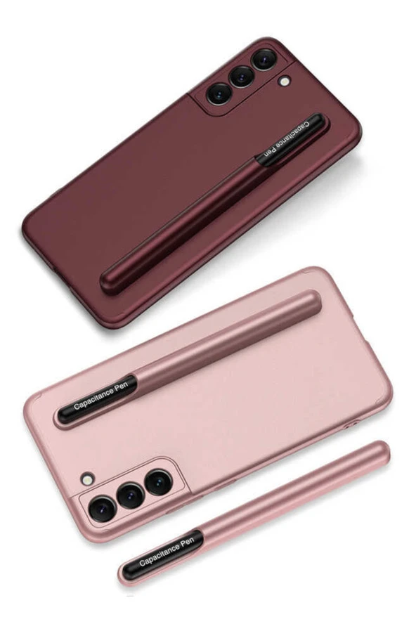 Galaxy S22 Ile Uyumlu Kılıf Kamera Korumalı Kalem Bölmeli + Kalem Hediyeli Fetching Kapak Siyah - Resim 4