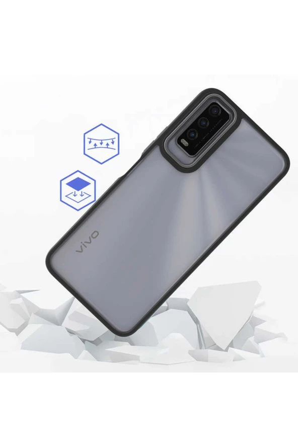 Vivo Y20 Ile Uyumlu Kılıf Kontrast Renk Tasarımlı Cynosure Kapak Yeşil - Resim 3