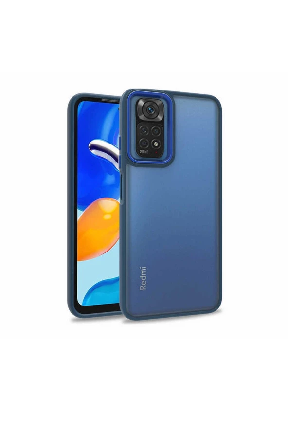 Xiaomi Redmi Note 11 Pro 5g Uyumlu Kılıf Kontrast Renk Tasarımlı Cynosure Kapak Mavi ürün görseli 1
