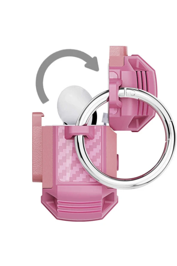 3. Nesil Ile  Kılıf Kulaklık Koruyucu Çengelli Airbag Panoply Pembe - Resim 4