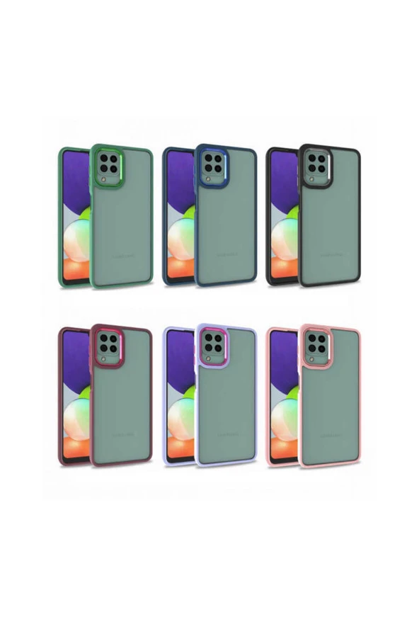 Galaxy A12 Uyumlu Kılıf Kontrast Renk Tasarımlı Cynosure Kapak - Resim 3