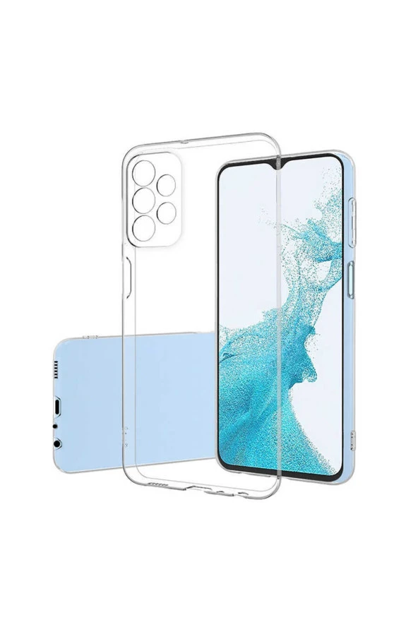 Galaxy A23 Ile Uyumlu Kılıf Süper Şeffaf Silikon Kapak Şeffaf ürün görseli