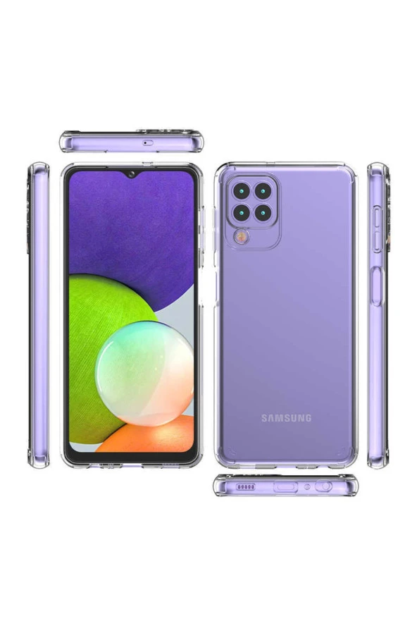 Galaxy M22 Ile Uyumlu Ultra Kılıf Cosse Silikon Şeffaf Kapak - Resim 3