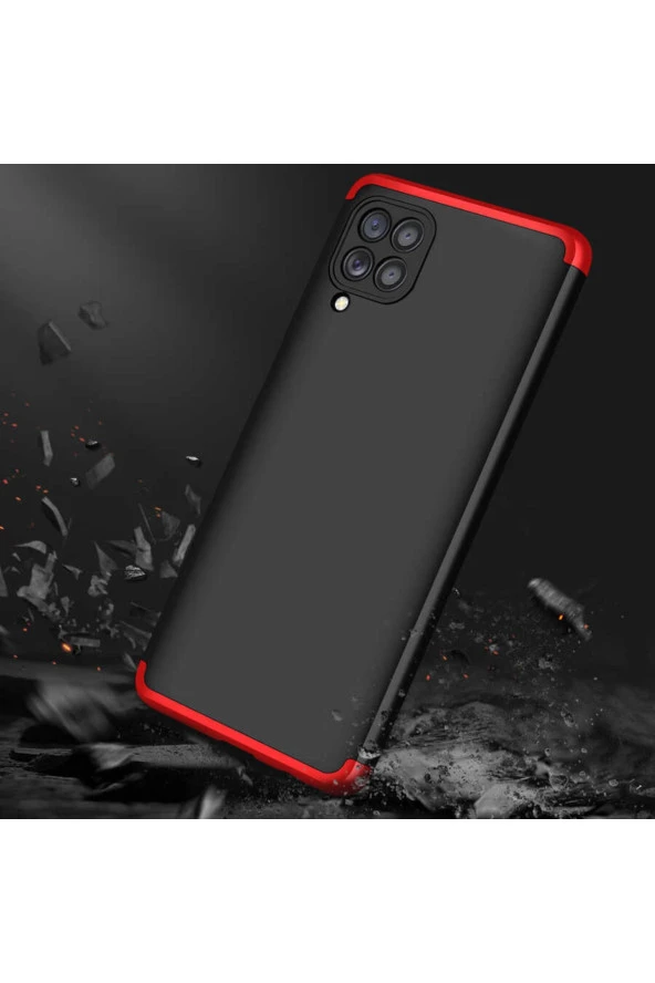 Galaxy A22 4g Ile Uyumlu Kılıf Soft Hard Koruma Ays Mavi - Resim 2