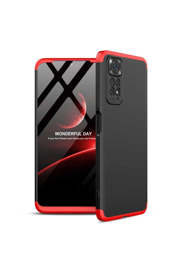 Xiaomi Redmi Note 11s Ile Uyumlu Kılıf Soft Hard Koruma Ays Siyah-kırmızı ürün görseli