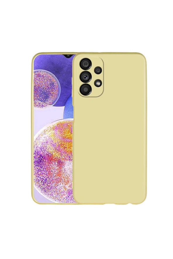 Galaxy A23 Ile Uyumlu Kılıf Premier Silikon Kapak Gold ürün görseli