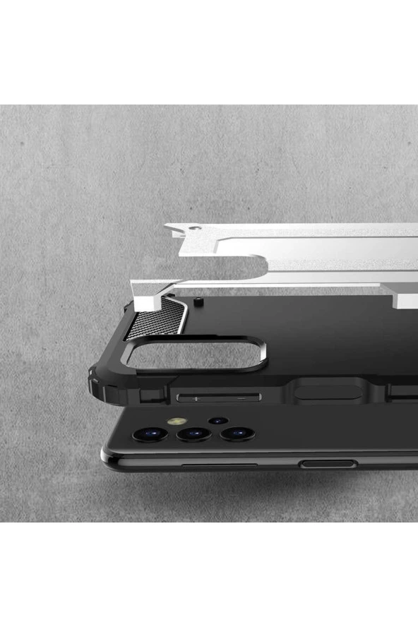 Galaxy A23 Ile Uyumlu Kılıf Shockproof Zırh Koruma Gold - Resim 4