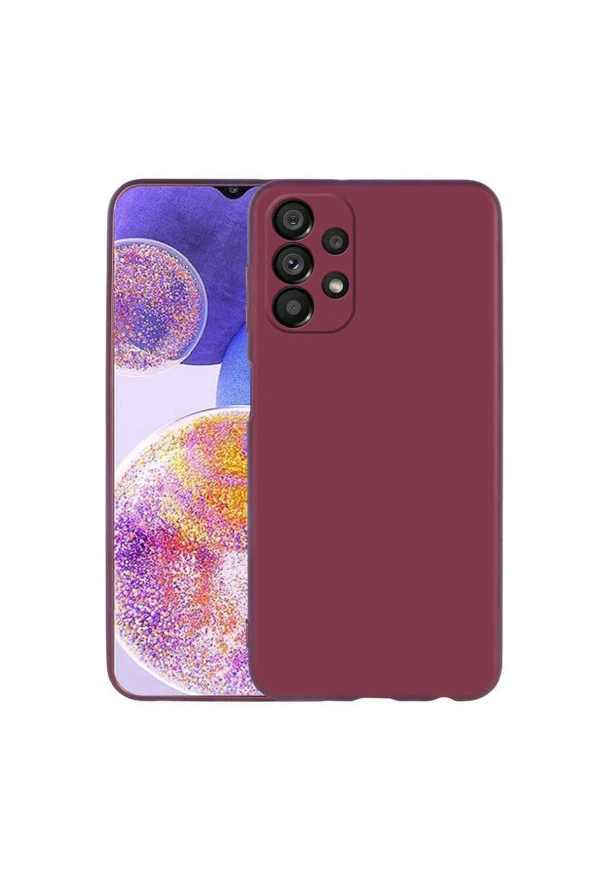Galaxy A23 Ile Uyumlu Kılıf Premier Silikon Kapak Mürdüm ürün görseli