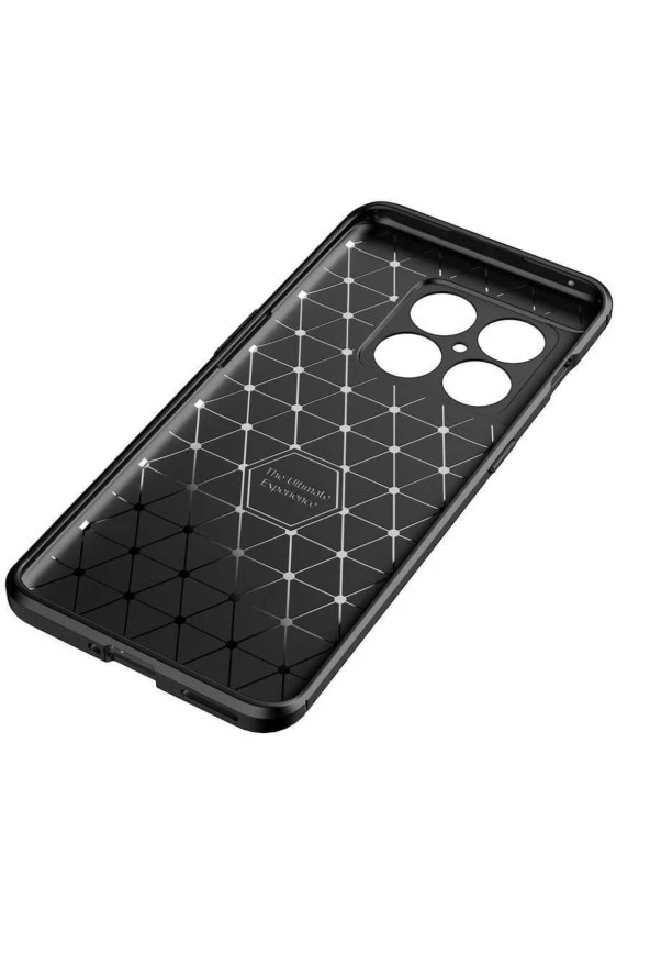 One Plus 10 Pro Kılıf Karbon Delüx Tpu Silikon Lacivert - Resim 3