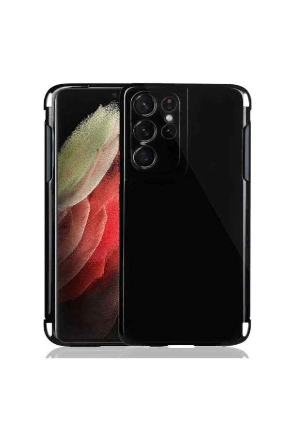 Galaxy S21 Ultra Kılıf Kalem Koymalı Emollient Silikon Kapak - Resim 2