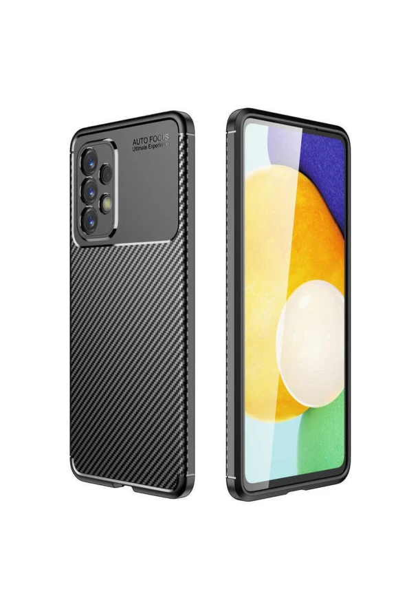 Galaxy A73 Kılıf Karbon Delüx Tpu Silikon Siyah