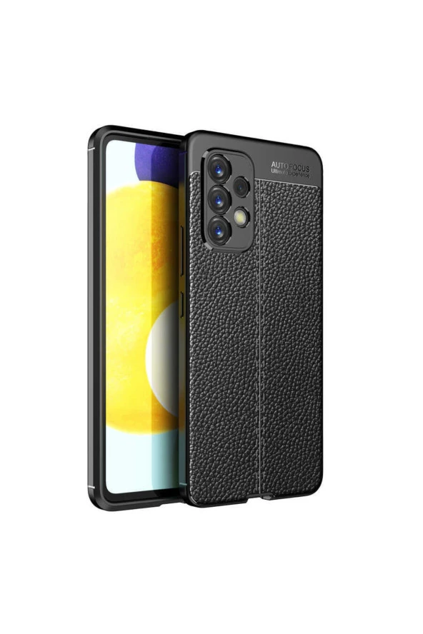 Galaxy A53 Kılıf Niss Silikon Deri Görünümlü Siyah ürün görseli