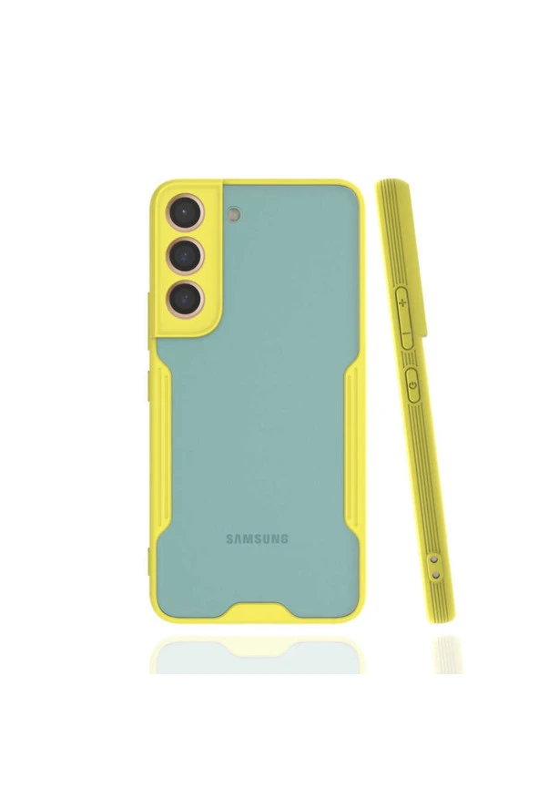 Galaxy S22 Renkli Kenar Perfe Tpu Silikon Sarı ürün görseli