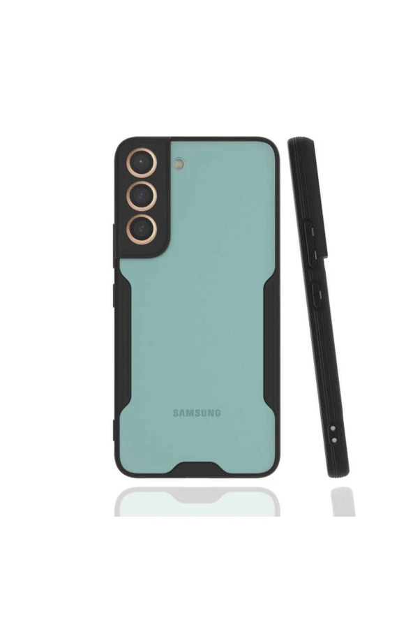 Galaxy S22 Renkli Kenar Perfe Tpu Silikon Siyah ürün görseli