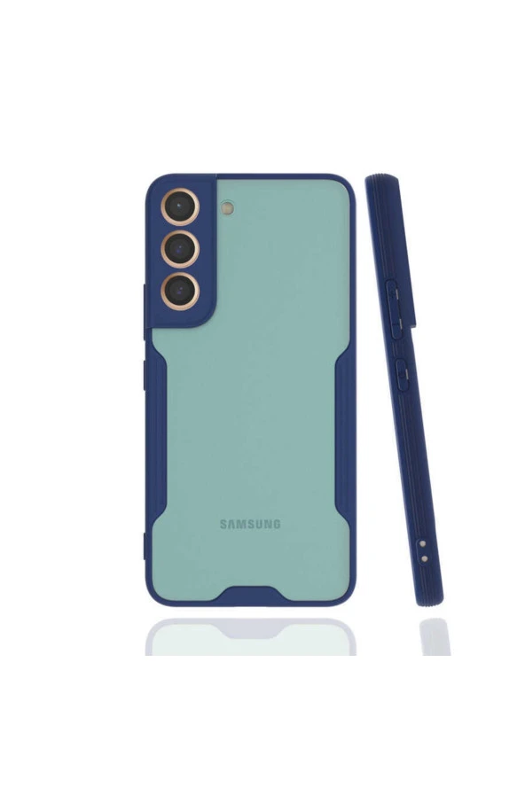 Galaxy S22 Plus Renkli Kenar Perfe Tpu Silikon Lacivert