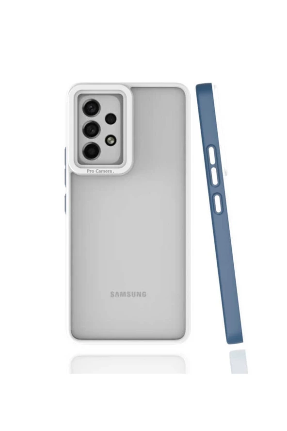 Galaxy A53 5g Kılıf Kamera Korumalı Mat Yüzeyli Mimi Kapak Lacivert