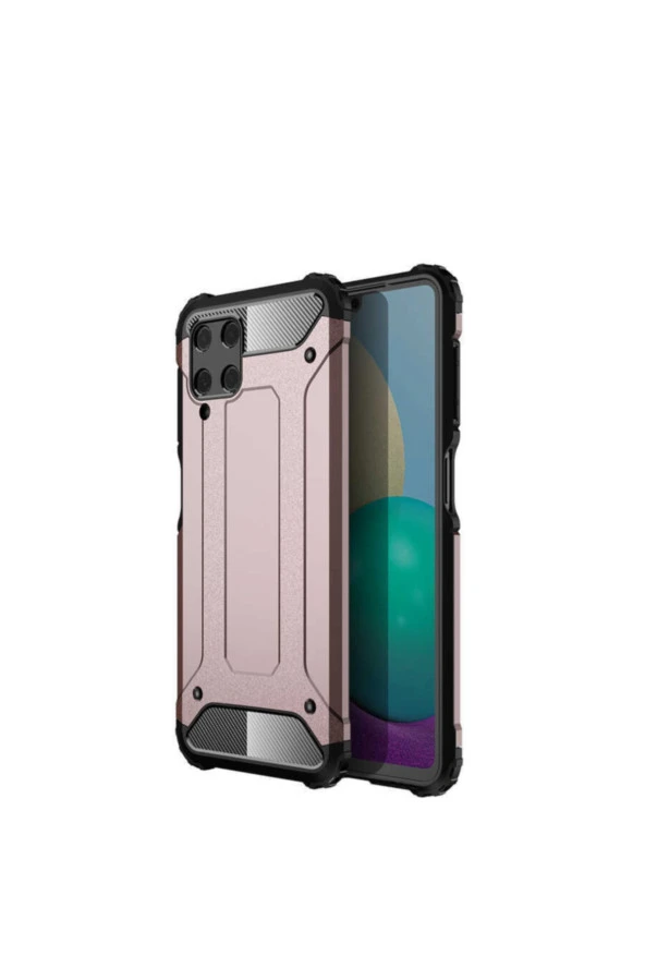Galaxy M22 Kılıf Shockproof Zırh Koruma Rosegold ürün görseli