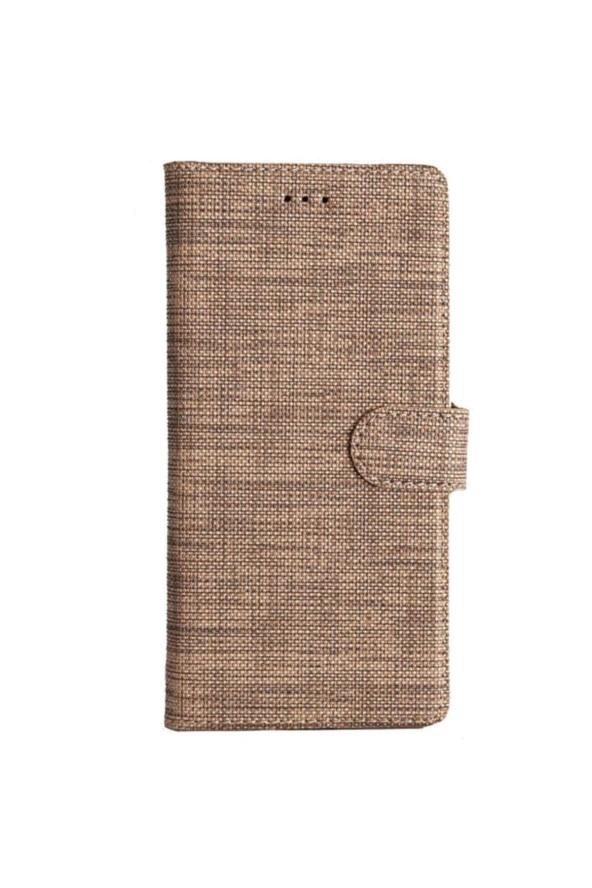 Galaxy S21 Fe Standlı Kartvizitli Ve Para Gözlü Kumaş Desen Gold - Resim 2