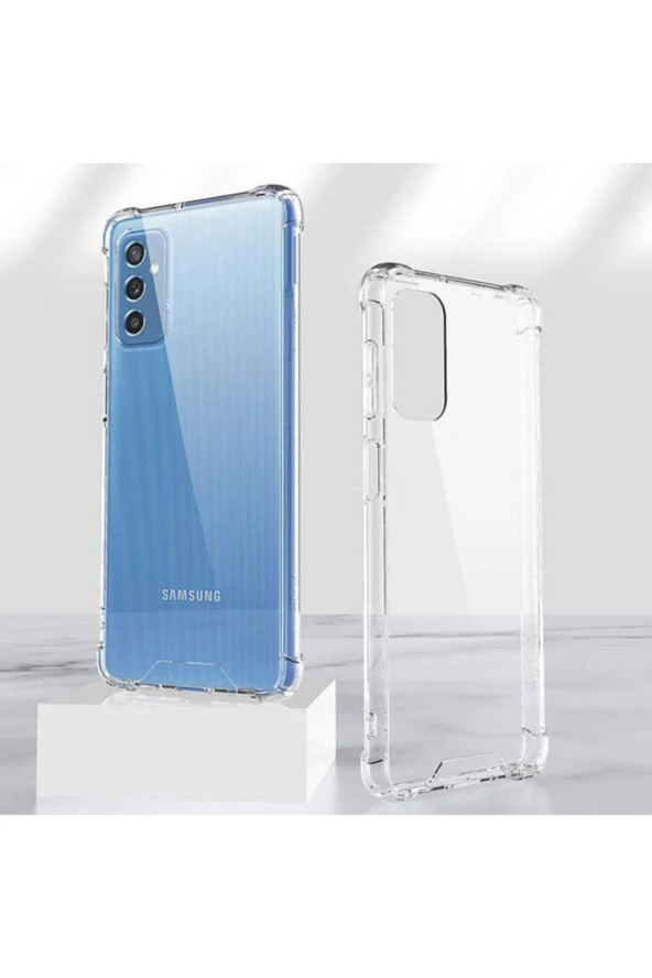Galaxy M52 Kılıf Clear Anti-shock Sert Arka Kapak Şeffaf - Resim 3