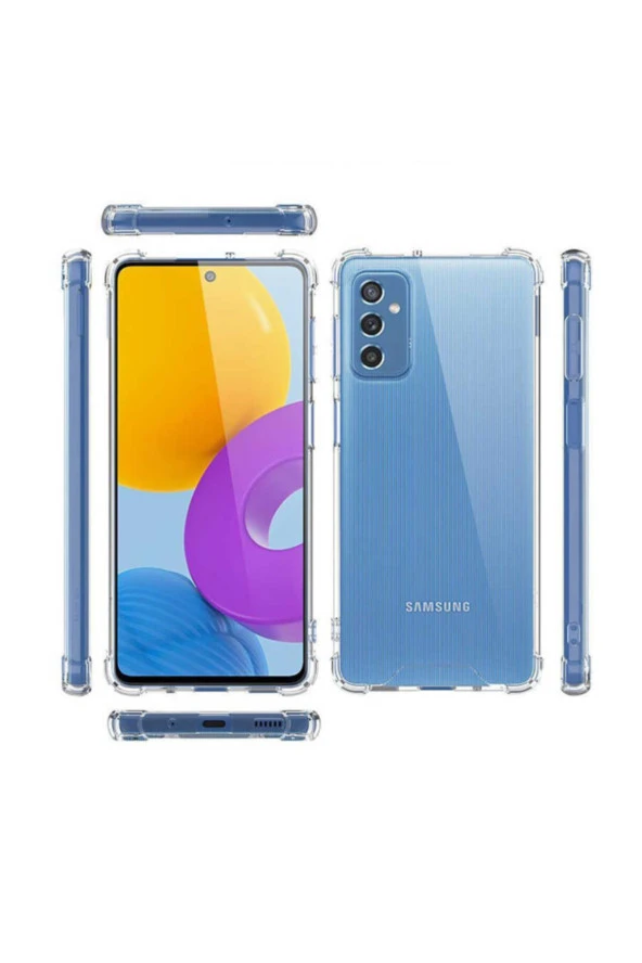 Galaxy M52 Kılıf Clear Anti-shock Sert Arka Kapak Şeffaf - Resim 2