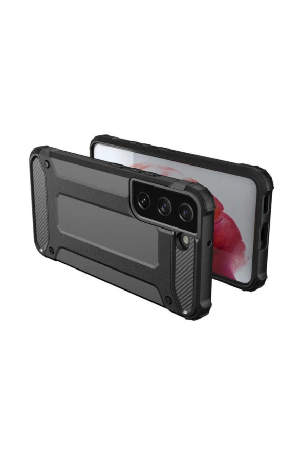 Galaxy S22 Kılıf Shockproof Zırh Koruma Mavi - Resim 2