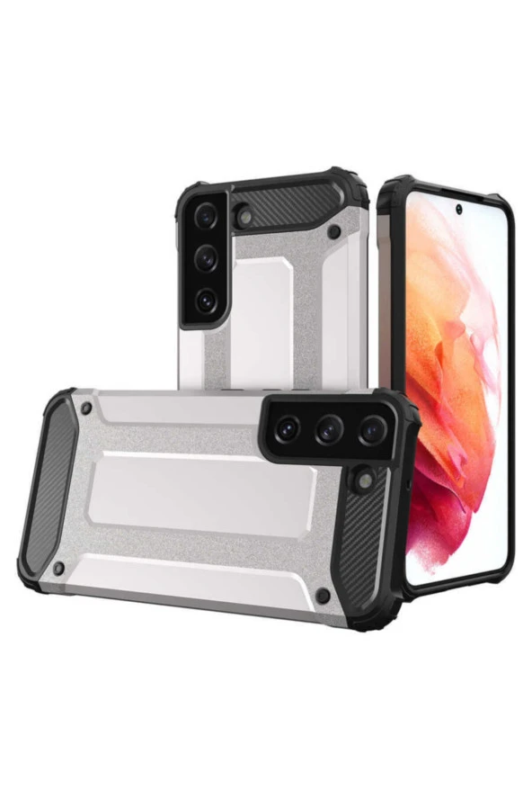 Galaxy S22 Plus Kılıf Shockproof Zırh Koruma Gri ürün görseli