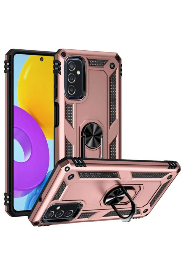 Galaxy M52 Kılıf Shockproof Yüzük Tutuculu Vega Rosegold ürün görseli
