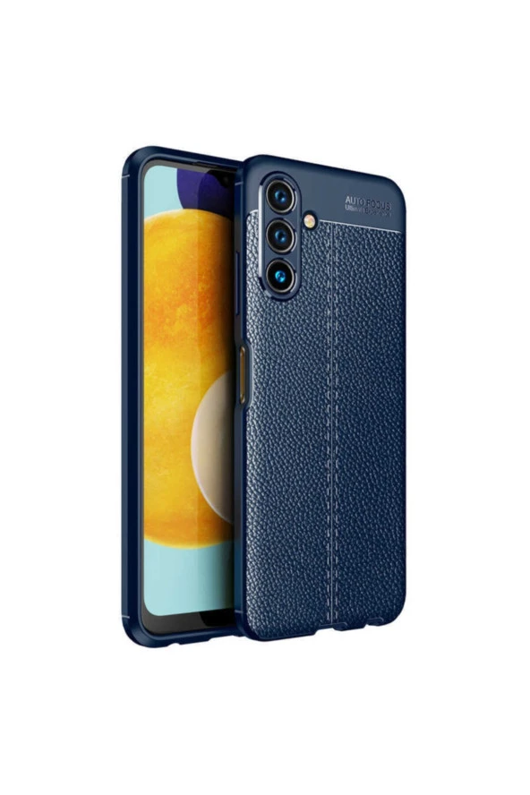 Galaxy A13 Kılıf Niss Silikon Deri Görünümlü Lacivert ürün görseli